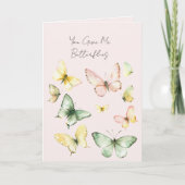 Je geeft me Vlinders van Liefde Kaart (Voorkant)