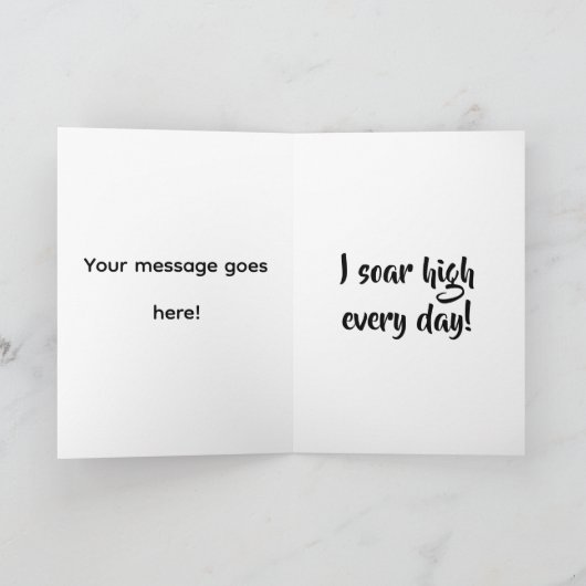 Je geeft mijn hartvleugels Valentijnsdag Kaart (Binnen)