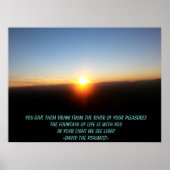 Je geeft...vanaf de rivier van je genot. poster (Voorkant)