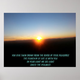 Je geeft...vanaf de rivier van je genot. poster