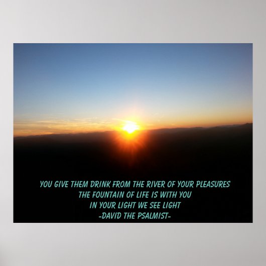 Je geeft...vanaf de rivier van je genot. poster (Voorkant)