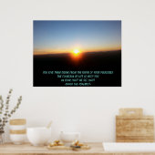 Je geeft...vanaf de rivier van je genot. poster (Keuken)