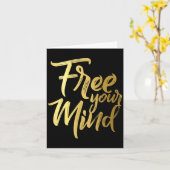 Je geest Gouden Citaat Kaart (Gele Bloem)