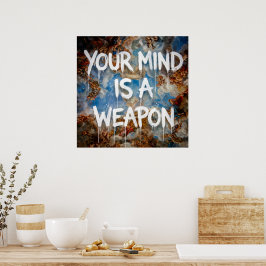 Je geest is een wapen Graffiti Quote Renaissance Poster