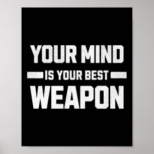 Je geest is je beste wapen. Strategie en intellige Poster