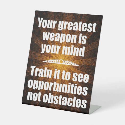 Je geest is je grootste wapen reclamebord met voetstuk (Voorkant)