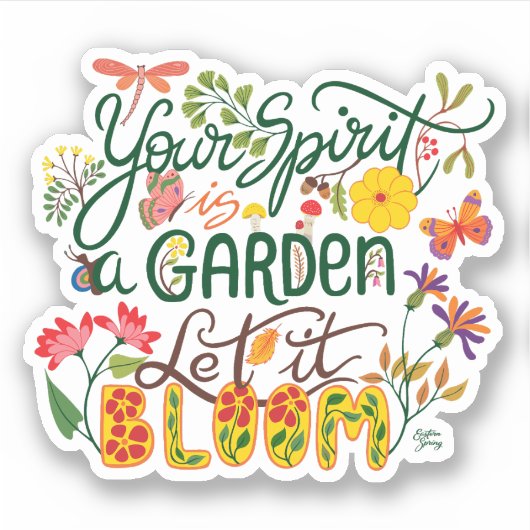 Je geest is je tuin sticker (Voorkant)