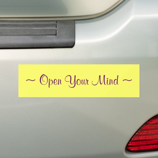 ~ Je geest openen ~ Bumpersticker (Op auto)
