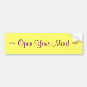 ~ Je geest openen ~ Bumpersticker (Voorkant)