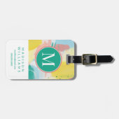Je gegevens toevoegen | Verse zijde Abstract Bagagelabel (Voorkant horizontaal)