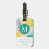 Je gegevens toevoegen | Verse zijde Abstract Bagagelabel (Voorkant verticaal)