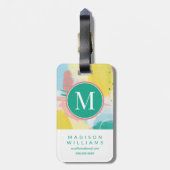 Je gegevens toevoegen | Verse zijde Abstract Bagagelabel (Achterkant verticaal)