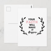 je geloof maakt het mogelijk briefkaart (Voorkant / Achterkant)