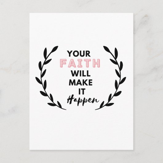 je geloof maakt het mogelijk briefkaart (Voorkant)