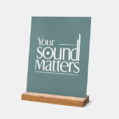 Je geluid is belangrijk acryl bord (Hoek)