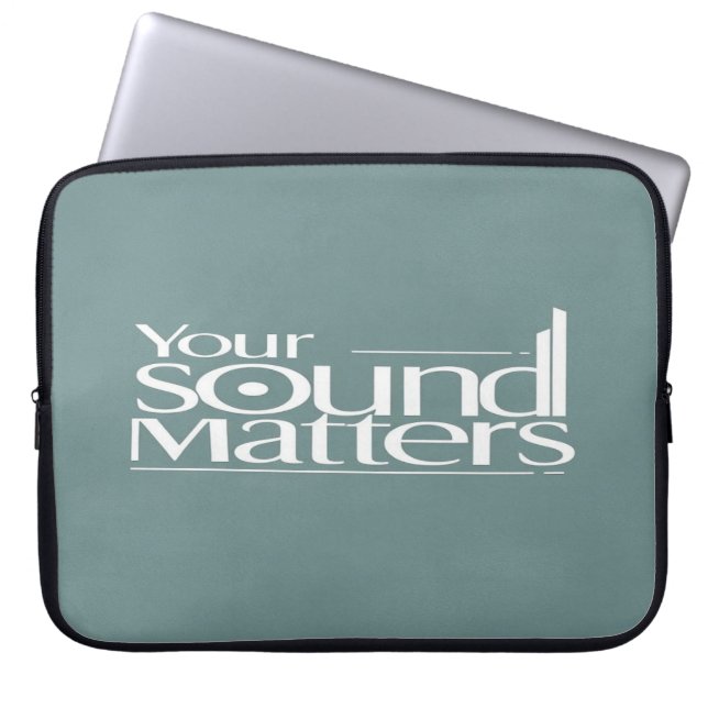 Je geluid is belangrijk laptop sleeve (Voorkant)
