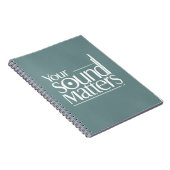 Je geluid is belangrijk notitieboek (Rechterzijde)