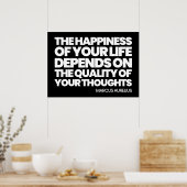 Je geluk hangt af van je gedachten poster (Keuken)