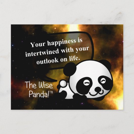 Je geluk hangt af van je visie op het leven briefkaart (Voorkant)