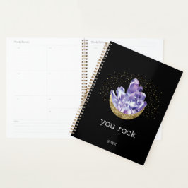 Je gesteente Amethyst kristallen mystieke Waterver Planner