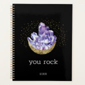 Je gesteente Amethyst kristallen mystieke Waterver Planner (Voorkant)