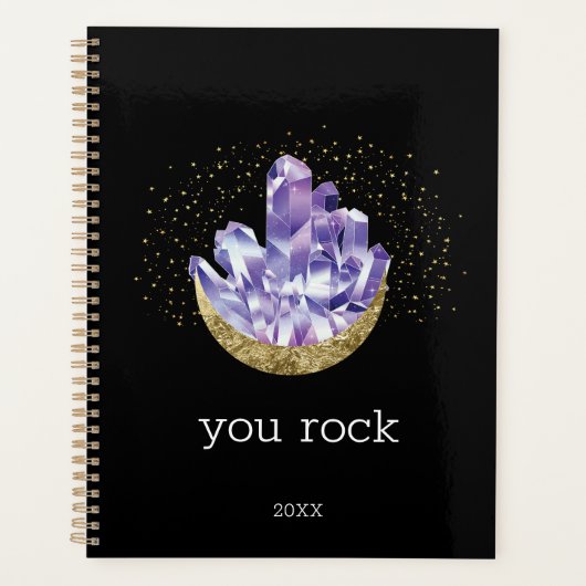 Je gesteente Amethyst kristallen mystieke Waterver Planner (Voorkant)