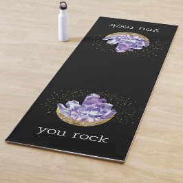Je gesteente Amethyst kristallen mystieke Waterver Yogamat