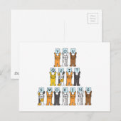 Je gestopt met roken Cartoon katten Briefkaart (Voorkant / Achterkant)