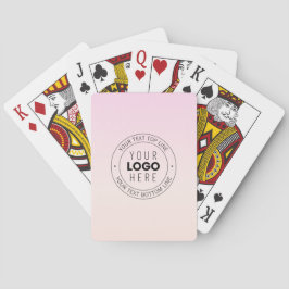 Je geüploade logo | bewerkbare cirkelvormige tekst pokerkaarten