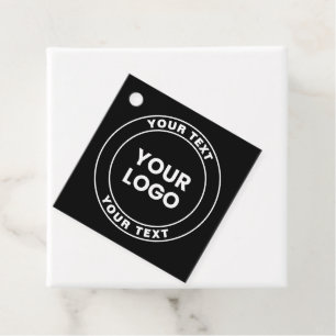 Je geüploade logo + vet cirkelvormige tekst bedankjes labels