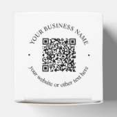 Je geüploade QR-code plus bewerkbare circulaire te Bedankdoosjes (Bovenkant)