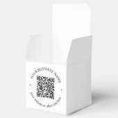 Je geüploade QR-code plus bewerkbare circulaire te Bedankdoosjes (Geopend)