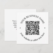 Je geüploade QR-code plus bewerkbare circulaire te Bedankkaart (Voorkant / Achterkant)