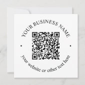 Je geüploade QR-code plus bewerkbare circulaire te Bedankkaart (Voorkant)