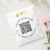 Je geüploade QR-code plus bewerkbare circulaire te Bedankzakje (Gezegeld)