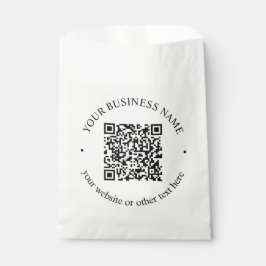 Je geüploade QR-code plus bewerkbare circulaire te Bedankzakje