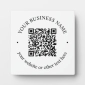 Je geüploade QR-code plus bewerkbare circulaire te Fotoplaat (Voorkant)