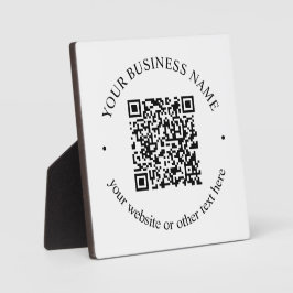 Je geüploade QR-code plus bewerkbare circulaire te Fotoplaat
