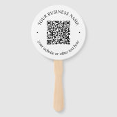 Je geüploade QR-code Plus bewerkbare circulaire te Handwaaier (Achterkant)