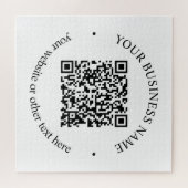 Je geüploade QR-code Plus bewerkbare circulaire te Legpuzzel (Horizontaal)