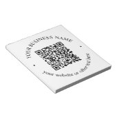 Je geüploade QR-code plus bewerkbare circulaire te Notitieblok (Schuin)