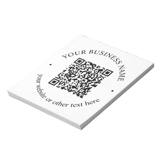 Je geüploade QR-code plus bewerkbare circulaire te Notitieblok (Linkerzijde)