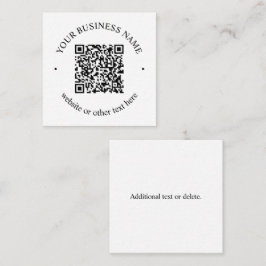 Je geüploade QR-code plus bewerkbare circulaire te Notitiekaartje