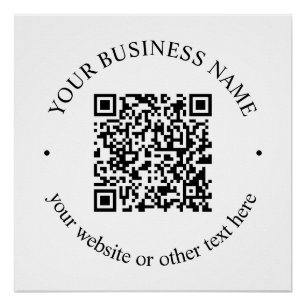 Je geüploade QR-code Plus bewerkbare circulaire te Perfect Poster