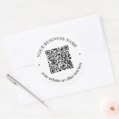 Je geüploade QR-code Plus bewerkbare circulaire te Ronde Sticker (Envelop)