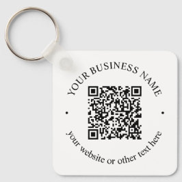 Je geüploade QR-code Plus bewerkbare circulaire te Sleutelhanger