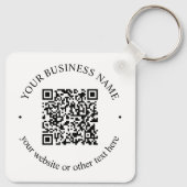 Je geüploade QR-code Plus bewerkbare circulaire te Sleutelhanger (Achterkant)