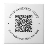 Je geüploade QR-code Plus bewerkbare circulaire te Tegeltje (Voorkant)