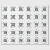 Je geüploade QR-code plus bewerkbare cirkelvormige Cadeaupapier (Vlak)