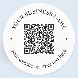 Je geüploade QR-code plus bewerkbare cirkelvormige Labels